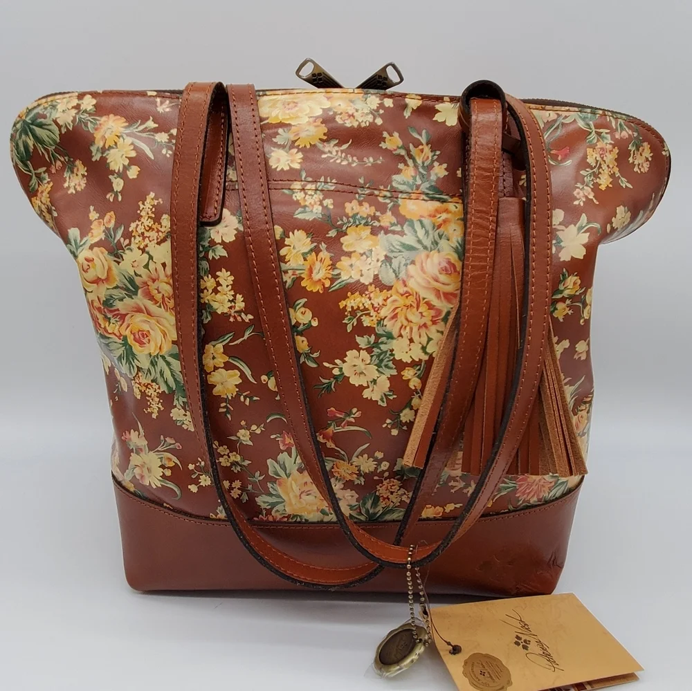 🔥Gorgeous Leather Patricia Nash Rochelle Satchel Shoulder Bag